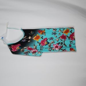 Super cute floral print one-shoulder cache dress size XL
